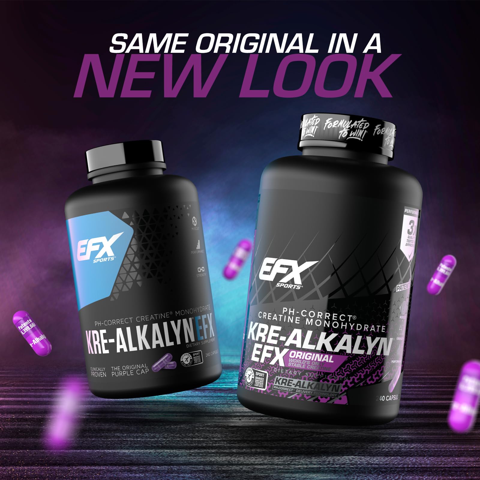 EFX Sports cápsulas en mano resaltando conveniencia y precisión