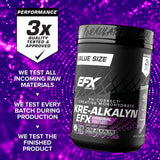 EFX Sports frasco abierto con cápsulas que muestra facilidad de consumo