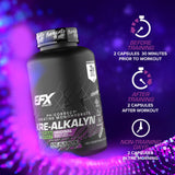 EFX Sports imagen comparativa mostrando conveniencia cápsulas frente a polvo