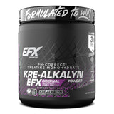 EFX Sports envase frontal de Kre-Alkalyn EFX sabor uva mostrando diseño claro y cantidad