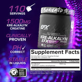 Cucharita dosificadora con Kre-Alkalyn EFX mostrando la porción recomendada