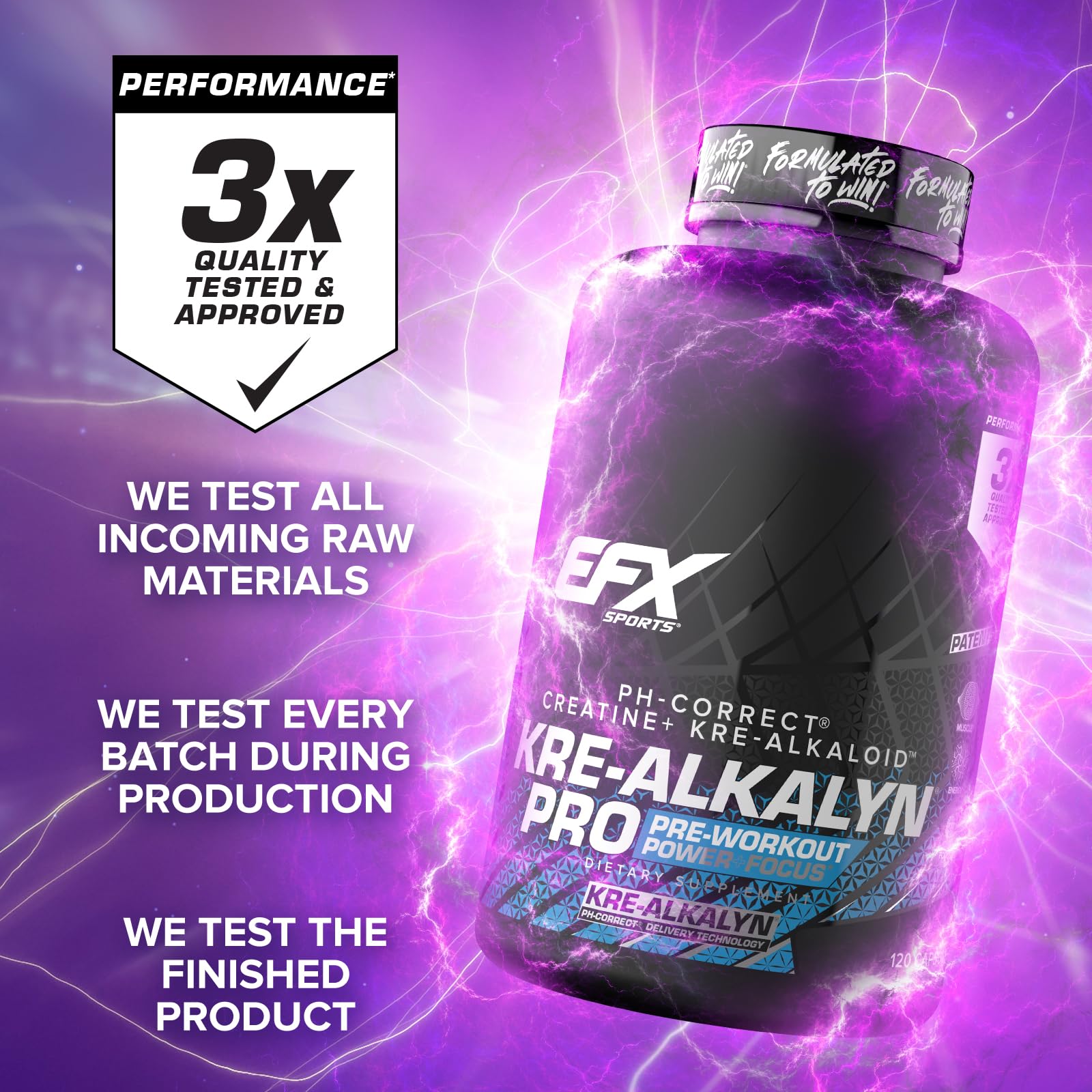 EFX Sports etiqueta con ingredientes y certificación Informed Sport clara