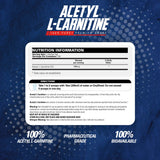 EHP Labs polvo fino de acetil l carnitine detalle de textura y pureza
