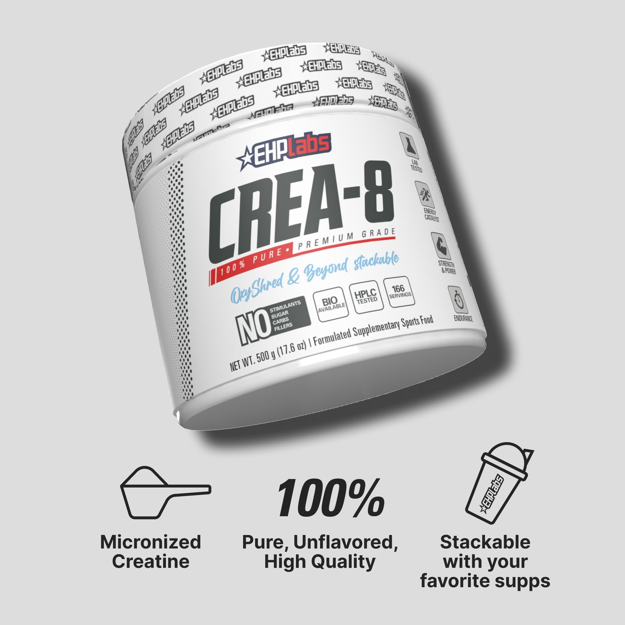 EHP Labs CREA-8 cuchara dosificadora con 5 g porción para uso diario