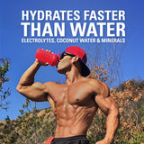 Atleta con Hydreau EHP Labs en gimnasio mostrando recuperación y rendimiento