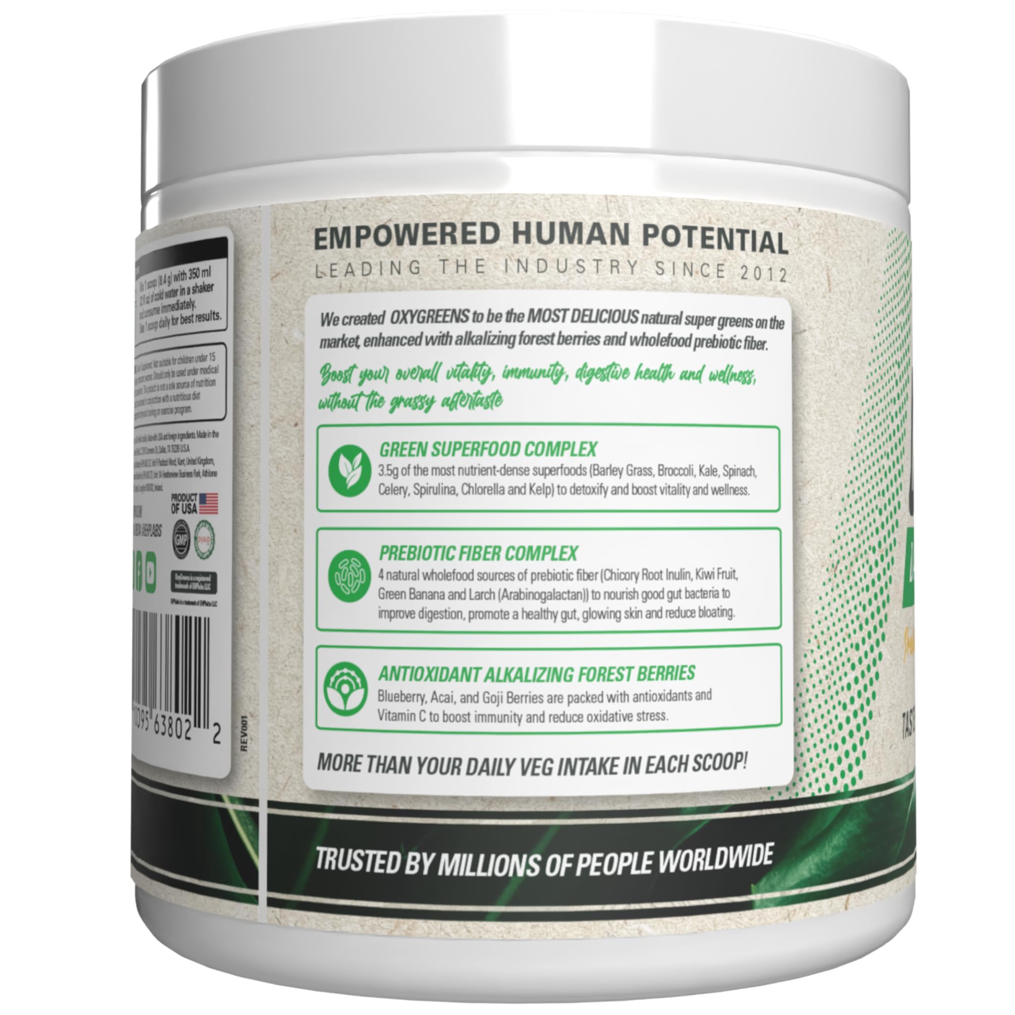 EHP Labs OxyGreens usado en receta fría, aporta sabor y nutrientes
