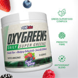 EHP Labs OxyGreens vaso mezclado forest berries sabor refrescante