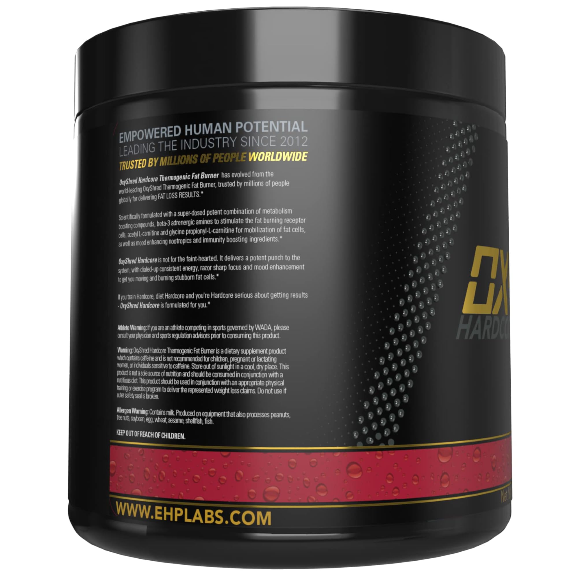 Escena lifestyle con OxyShred EHP Labs antes de entrenar para motivación y energía
