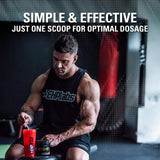 Balde abierto de OxyShred Hardcore con cazo dentro, EHP Labs facilidad de dosificación