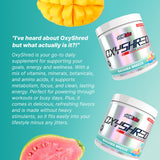 Comparación de tamaño del bote OxyShred EHP Labs para entender porciones