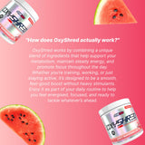 EHP Labs OxyShred atleta tomando antes del entrenamiento para mejor rendimiento