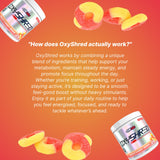 Uso en gimnasio: bebida OxyShred de EHP Labs antes de entrenamiento para rendimiento