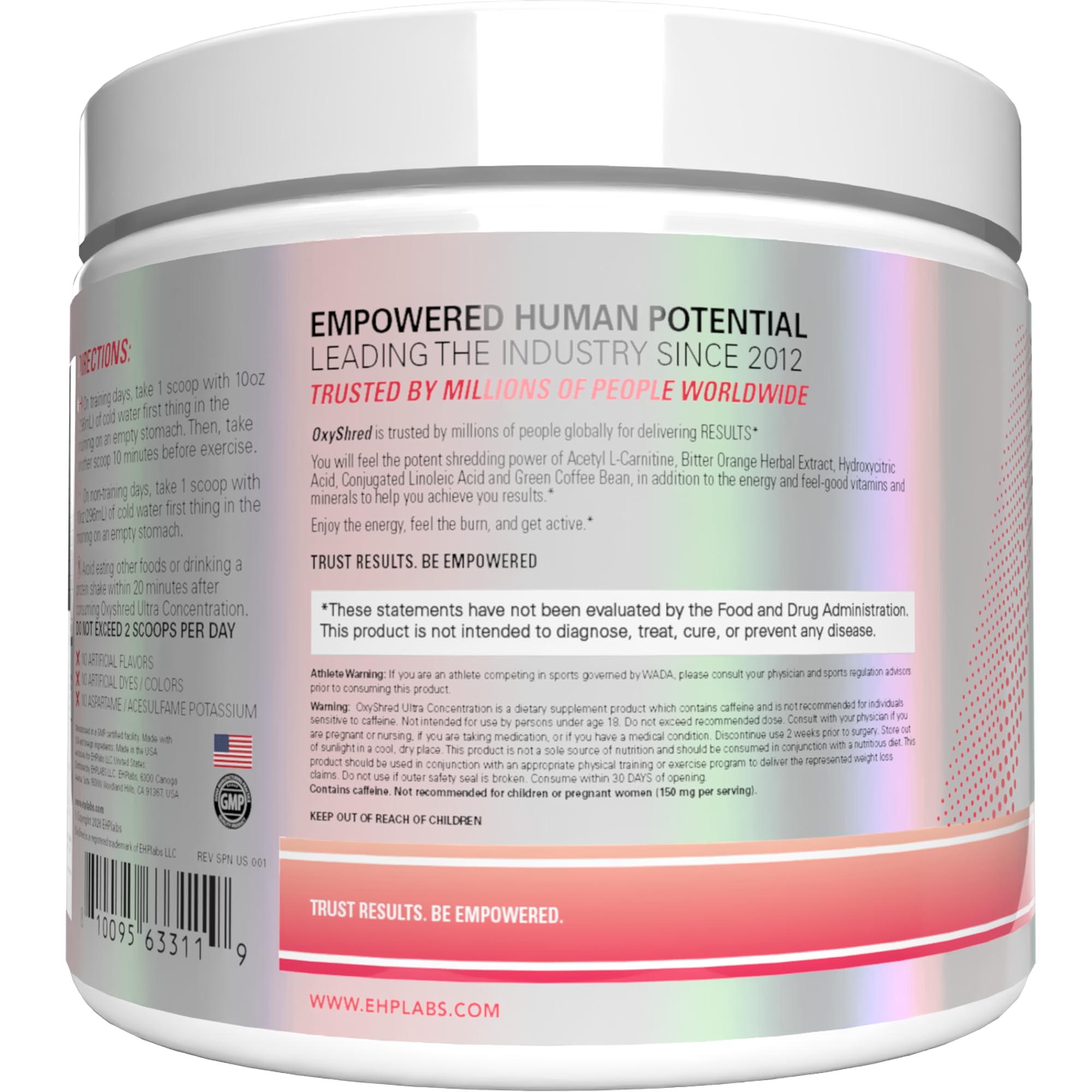 EHP Labs OxyShred en entorno lifestyle con sandía para resaltar el sabor