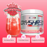 EHP Labs OxyShred etiqueta con ingredientes clave y control de calidad visible