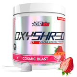 EHP Labs OxyShred frente del envase mostrando presentación y beneficio energético