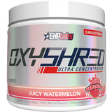 EHP Labs OxyShred frontal muestra el envase y su energía preentreno