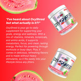 EHP Labs OxyShred ingredientes clave resaltados para soporte metabólico