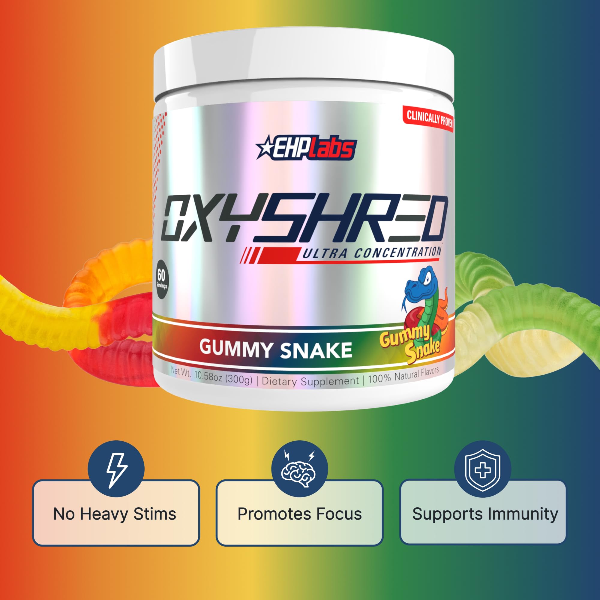 EHP Labs OxyShred etiqueta y detalles del producto mostrando información clave