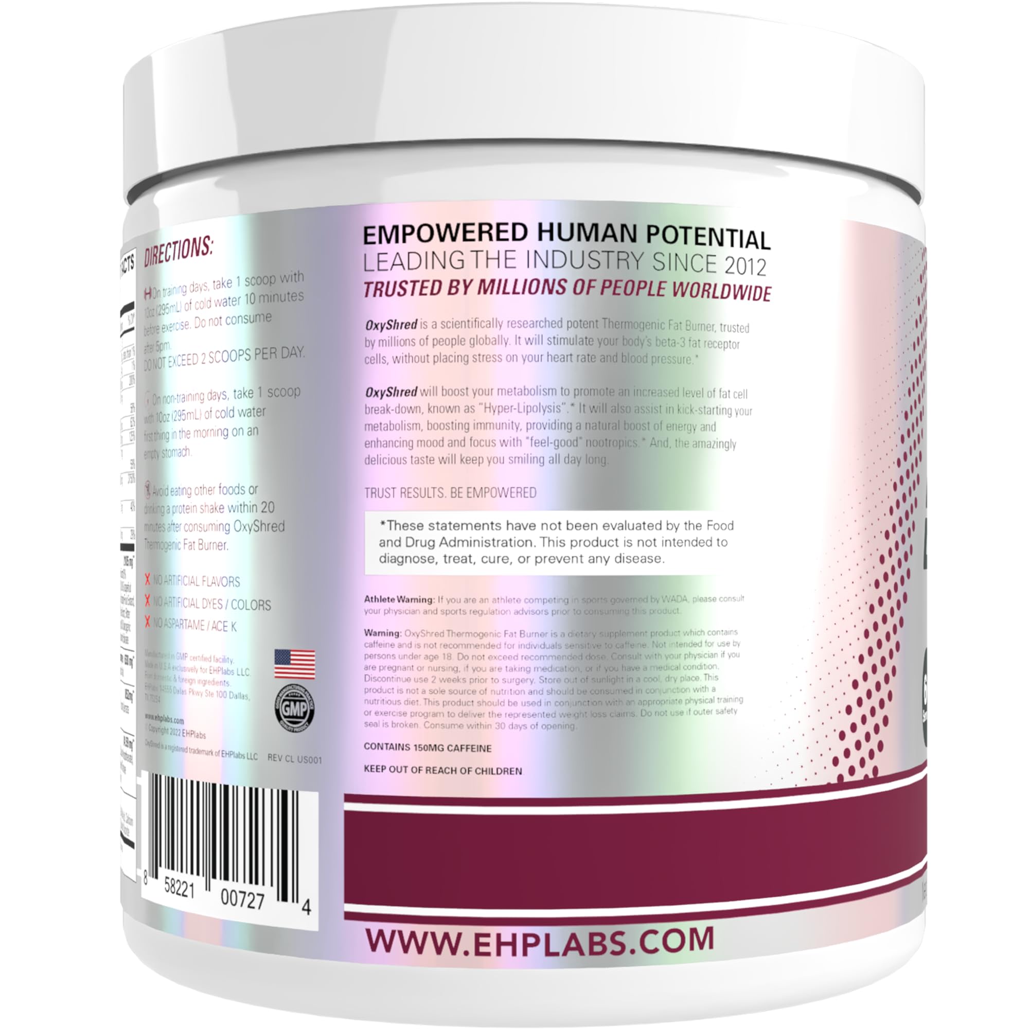EHP Labs OxyShred passionfruit con fruta para ilustrar sabor y consumo apetecible