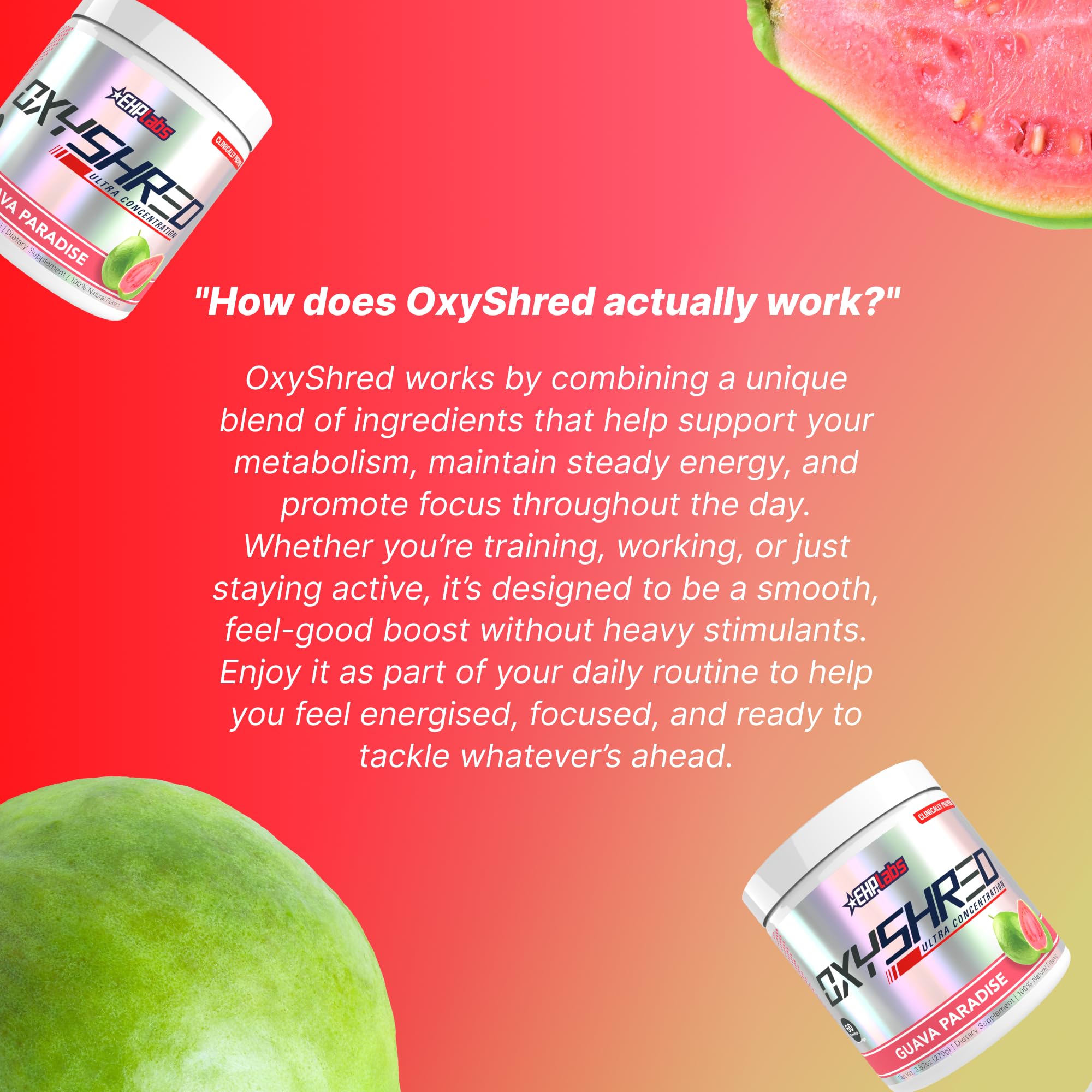 EHP Labs OxyShred deportista siguiendo entrenamiento, mayor rendimiento