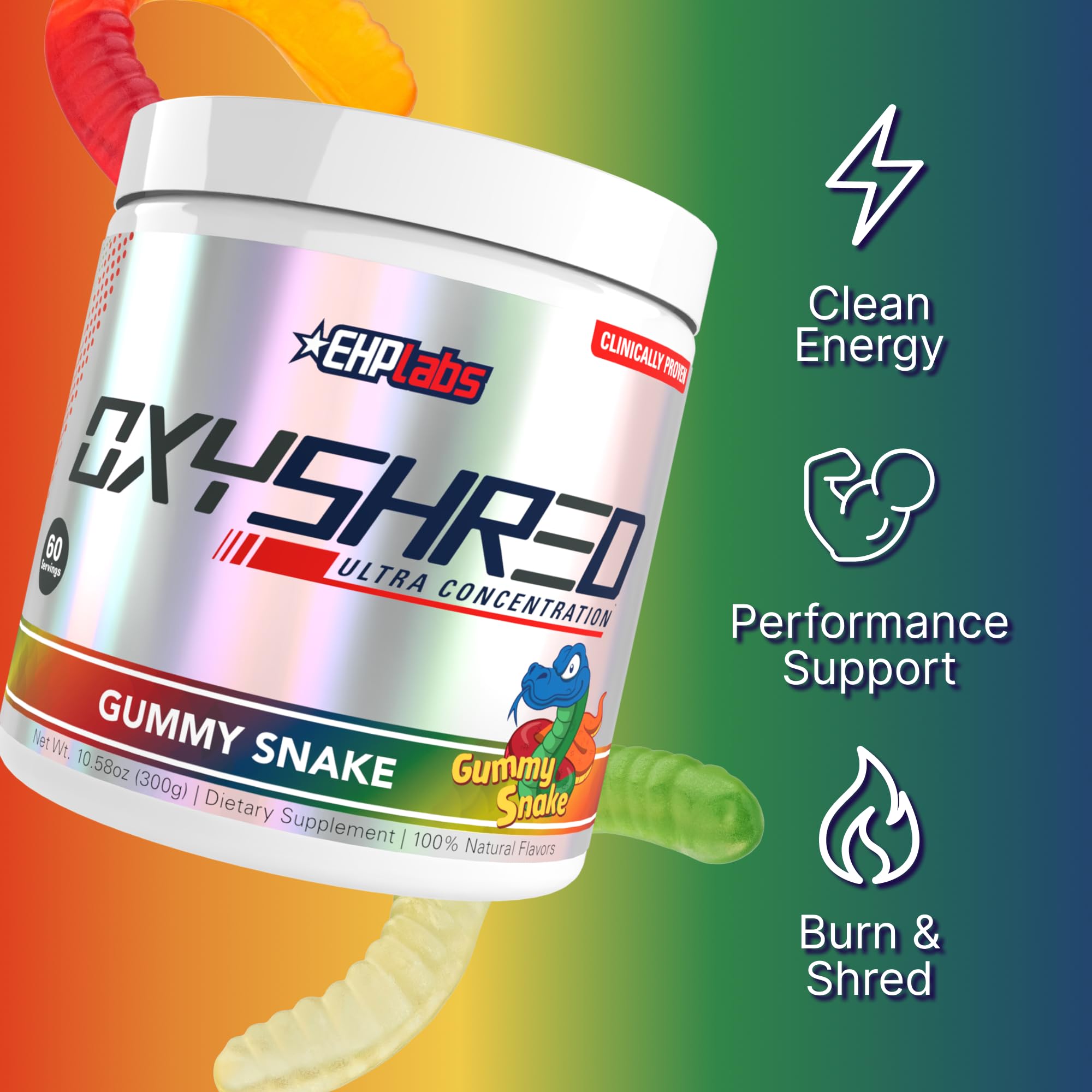 EHP Labs OxyShred bebida lista en vaso, energía previa al entrenamiento