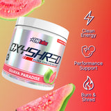 EHP Labs OxyShred bebida Guava preparada para energía antes del entrenamiento