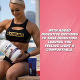 EHP Labs OxyWhey batido en vaso listo para beber, sabor fresa milkshake y cremosidad