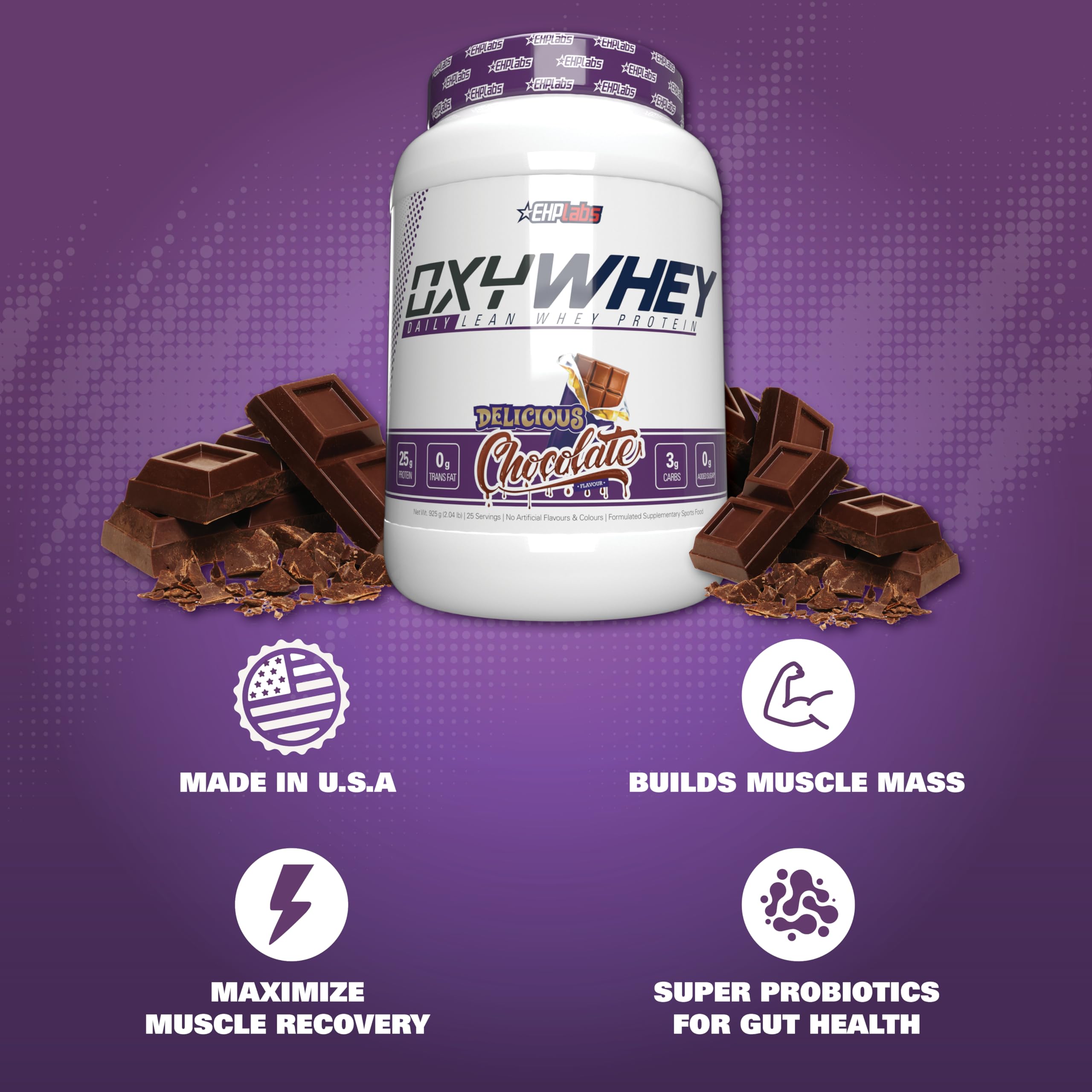 Batido preparado de EHP Labs OxyWhey listo para tomar, recuperación rápida