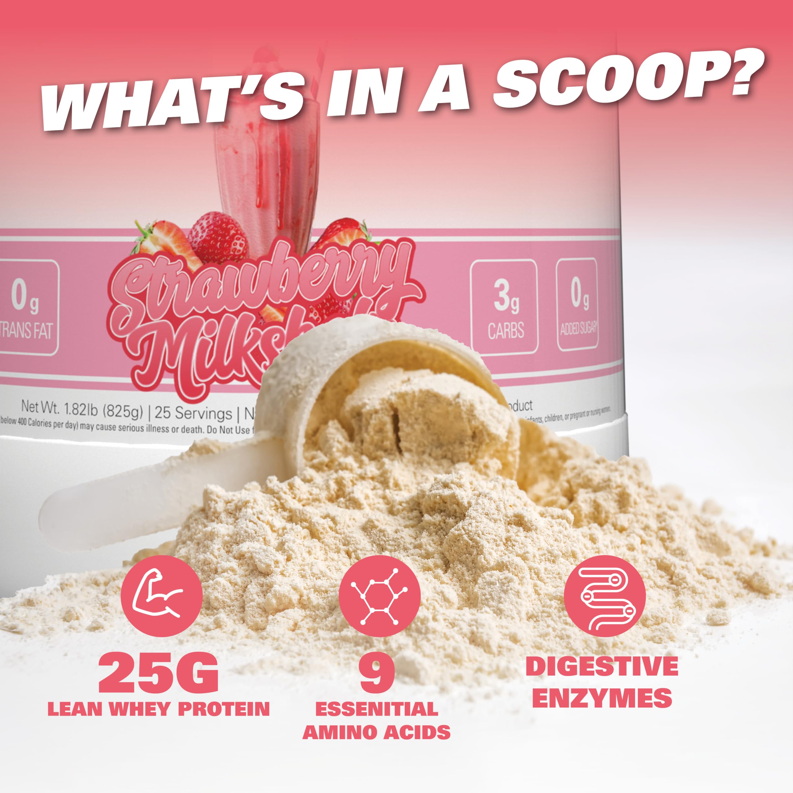 EHP Labs OxyWhey detalle de la lista de ingredientes destacando non-GMO y vitaminas