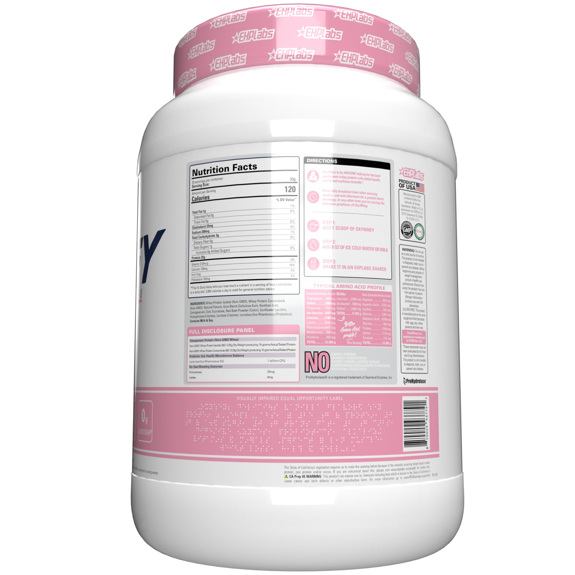 EHP Labs OxyWhey añadido a receta casera demostrando versatilidad de uso