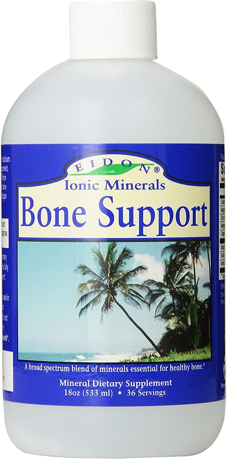 Eidon Ionic Minerals envase frontal con lista de minerales y beneficio de absorción