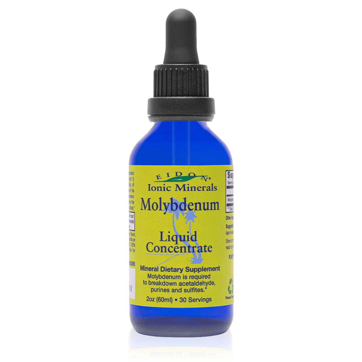 Eidon Ionic Minerals frasco frontal mostrando etiqueta clara y pureza