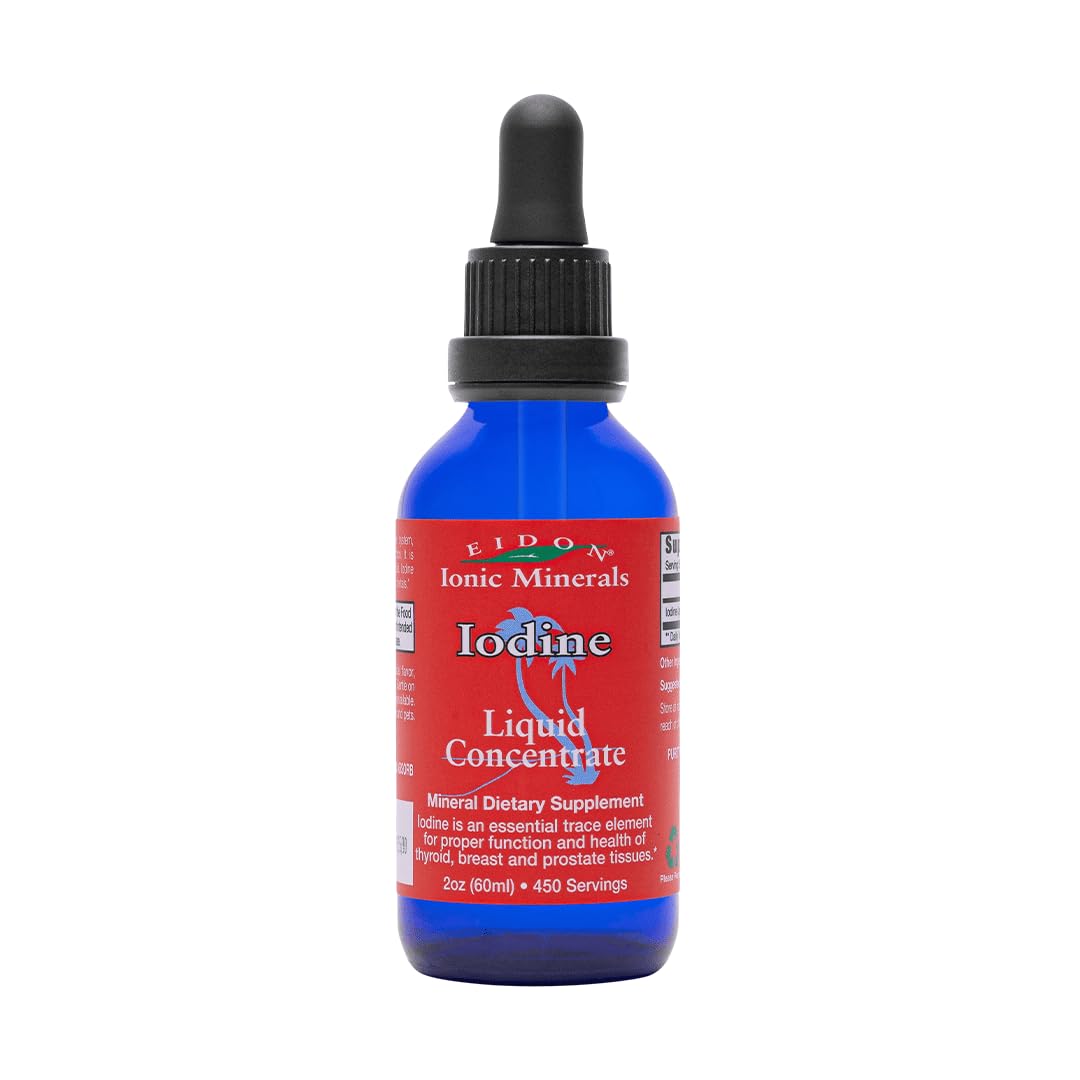 Eidon Ionic Minerals frasco frontal mostrando presentación 2 fl oz y beneficio dosificación precisa