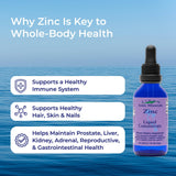 Eidon Ionic Minerals frasco 2 oz frente a mano para comparar tamaño práctico