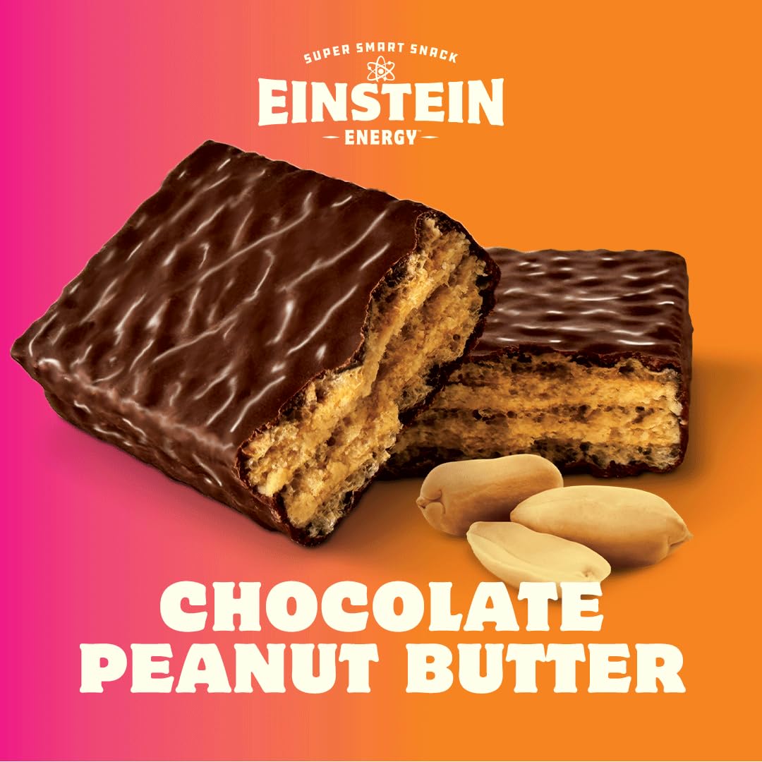 Einstein Energy barra entera con cobertura de chocolate y atractivo visual
