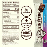 Einstein Energy barrita junto a pesas en gimnasio para energía antes o después.