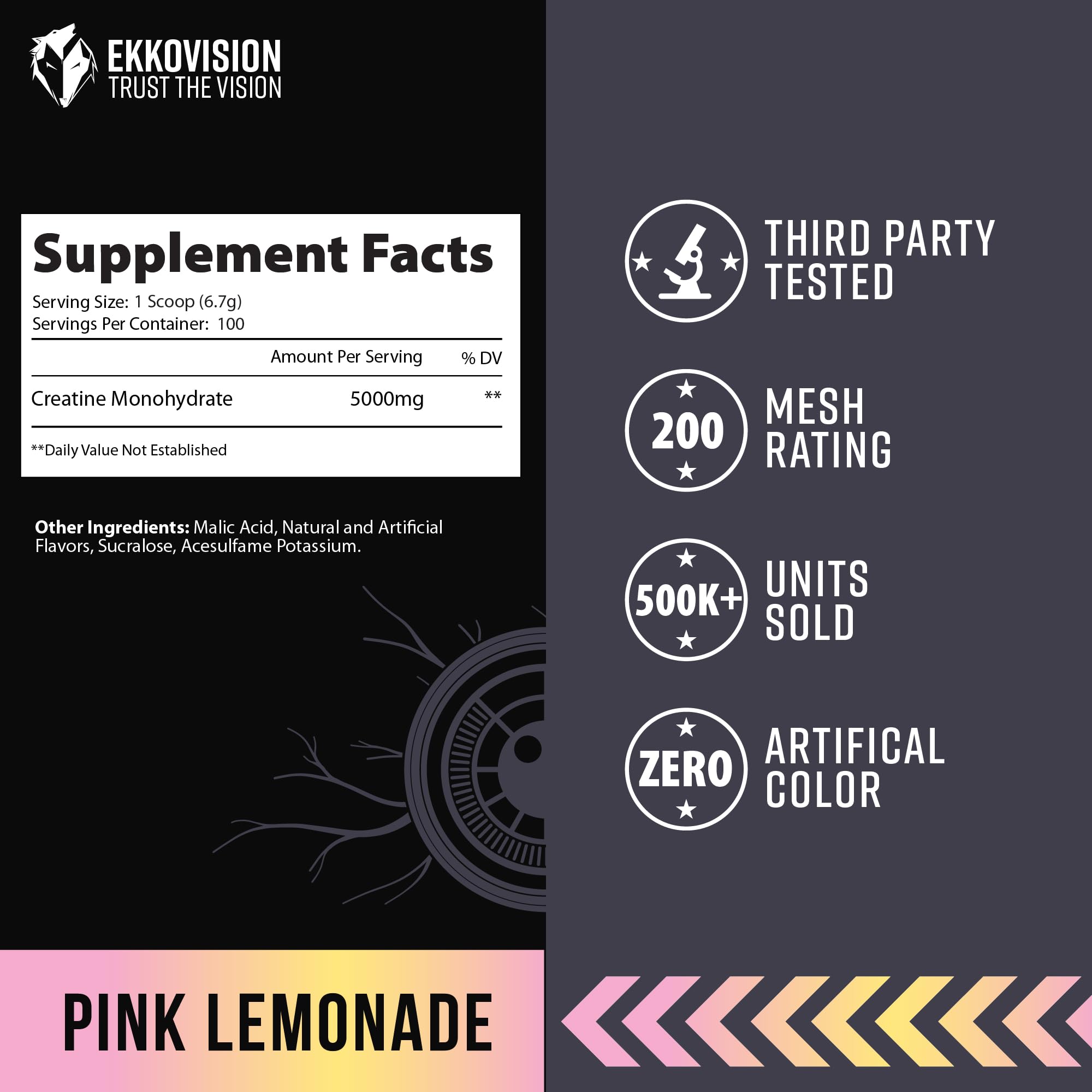 Vaso con bebida Pink Lemonade de Ekkovision listo para beber y refrescar