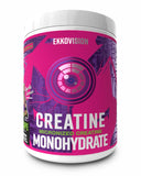 Ekkovision creatine monohydrate frontal del envase con información de 100 porciones