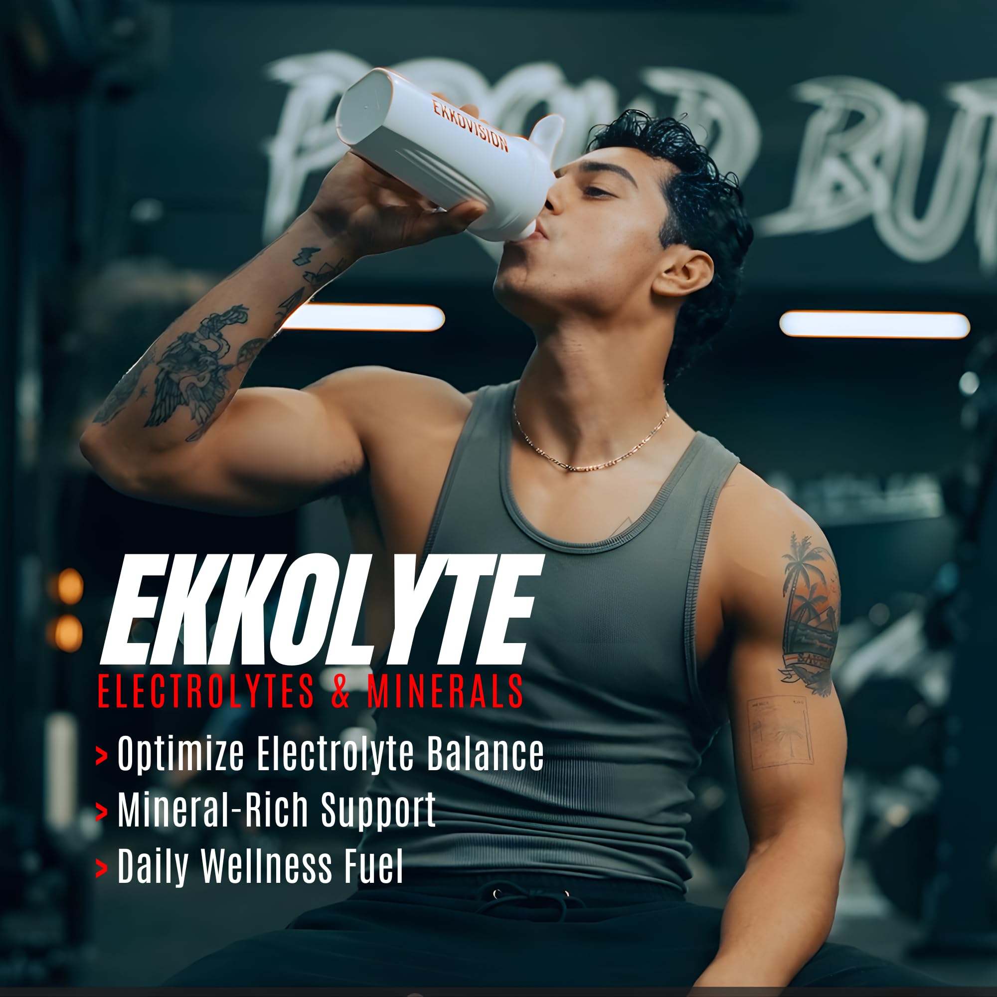 Ekkovision Ekkolyte etiqueta con ingredientes y contenido de magnesio visible