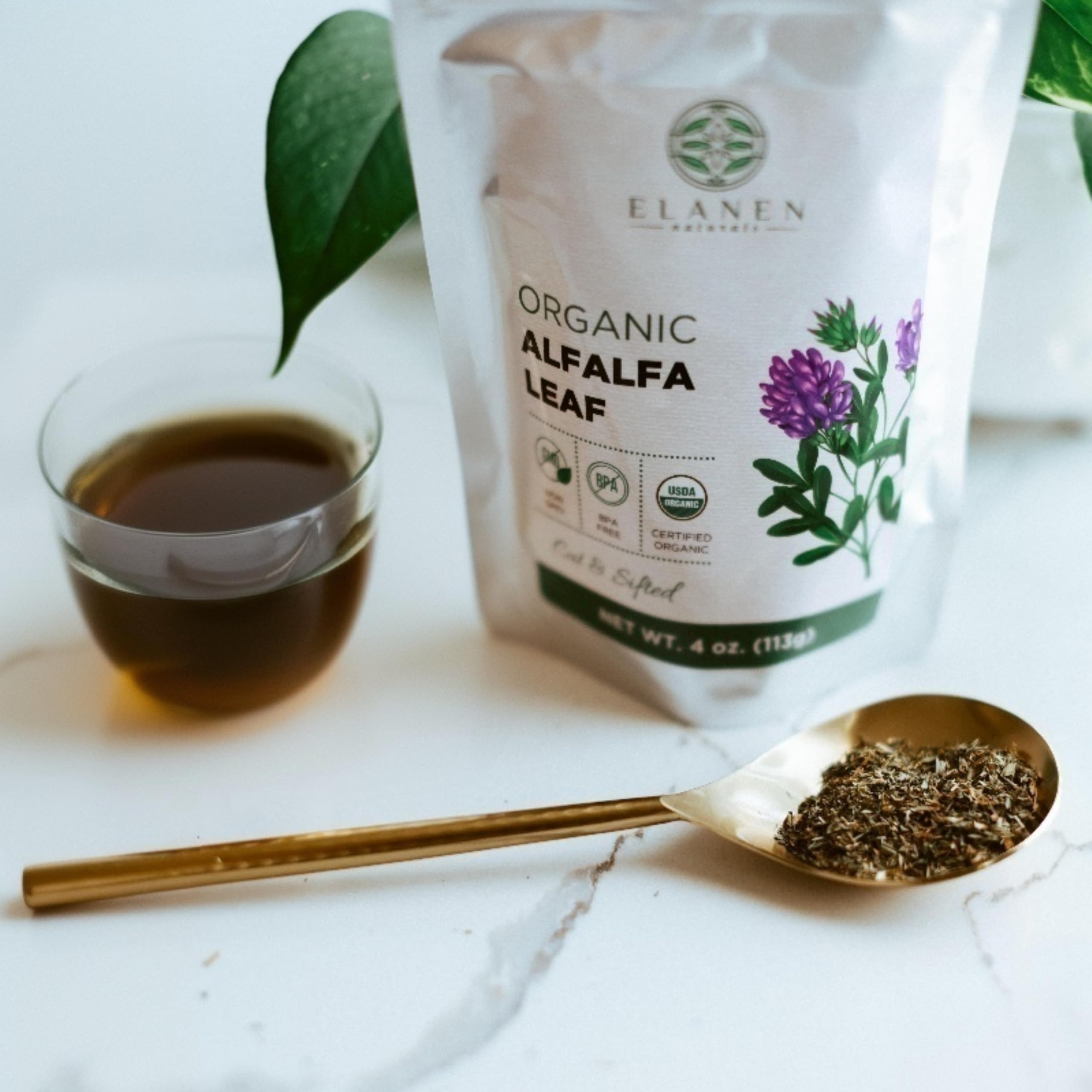 Elanen Naturals etiqueta con certificación USDA y detalles de calidad visibles