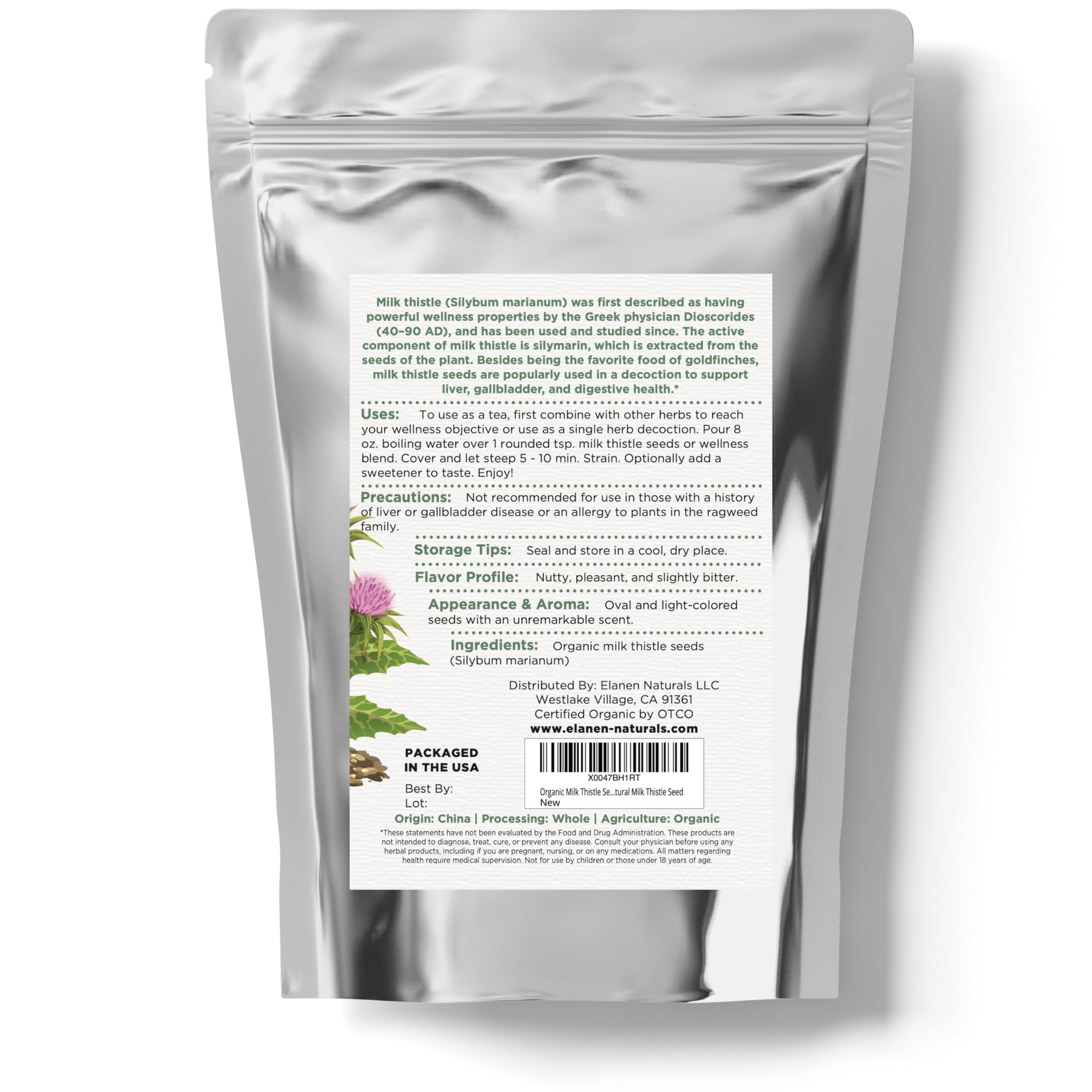 Elanen Naturals mano sosteniendo semillas para comparar tamaño real