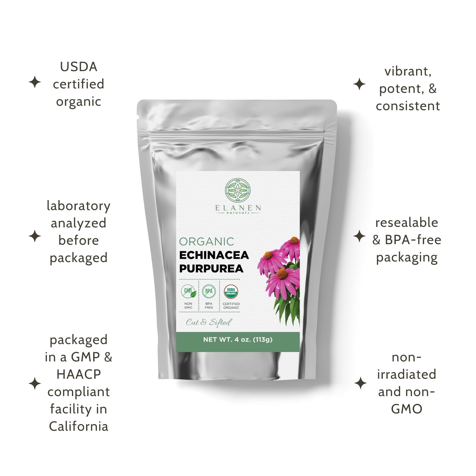 Elanen Naturals etiqueta con certificación USDA y confianza de origen