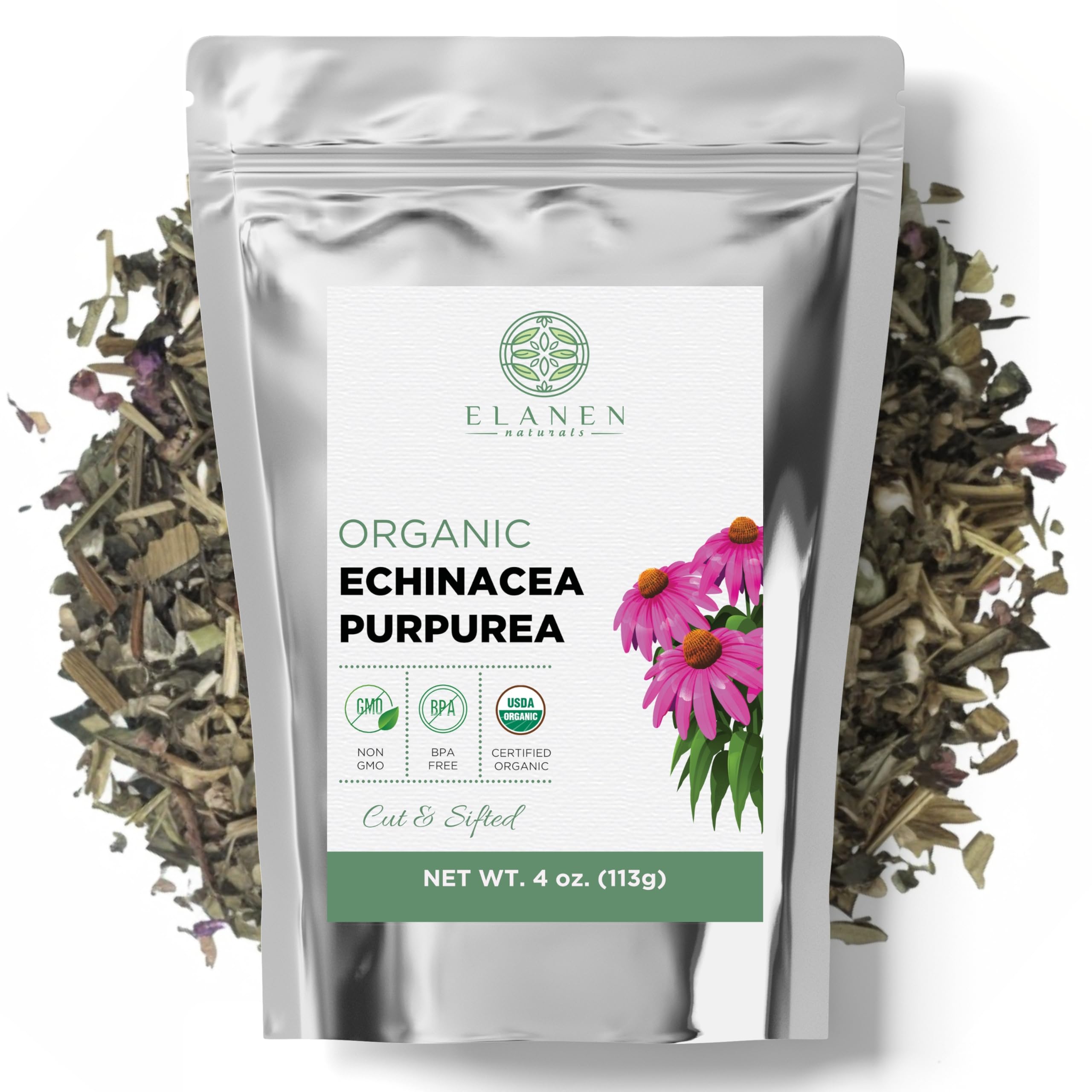 Elanen Naturals frente del empaque mostrando certificado y frescura