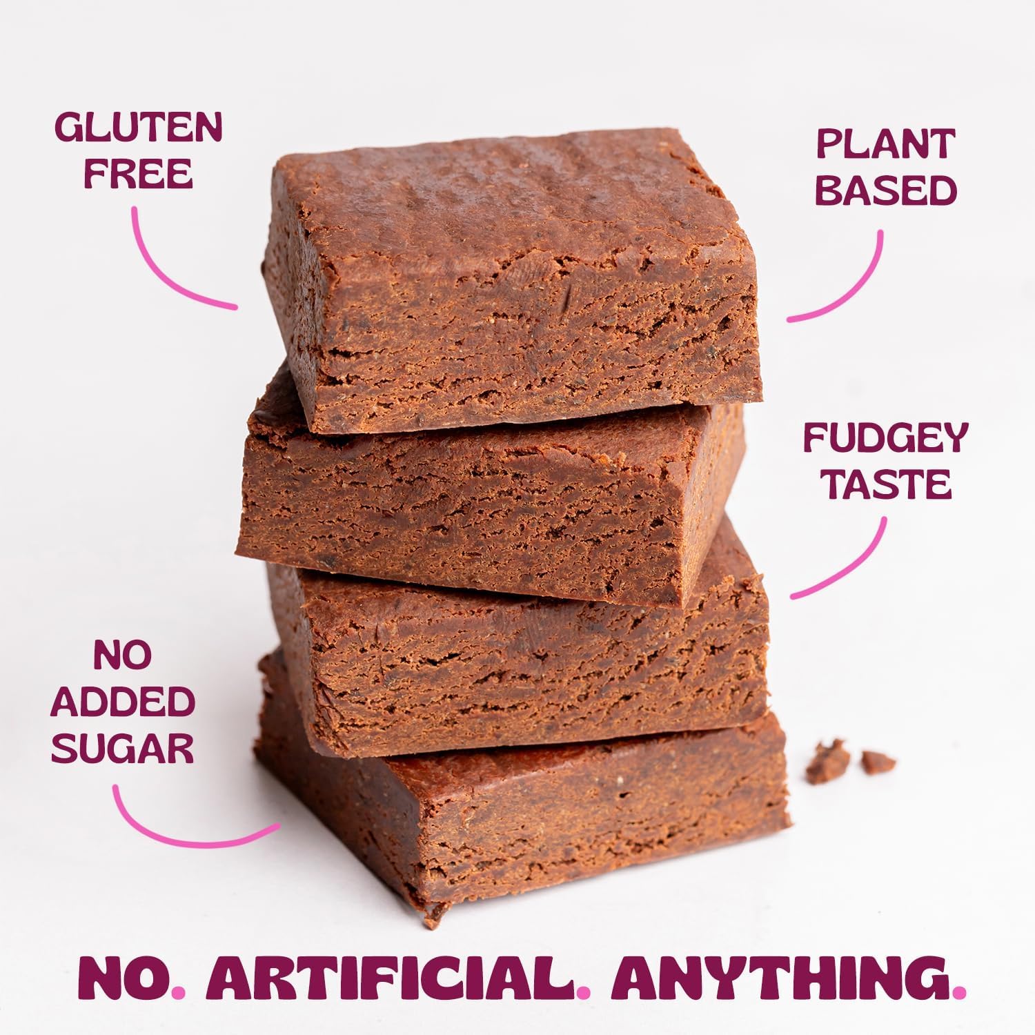 Elavi brownie envuelto individualmente para llevar y uso práctico