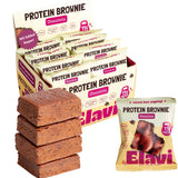 Elavi frontal del empaque mostrando pack de 8 brownies y conveniencia