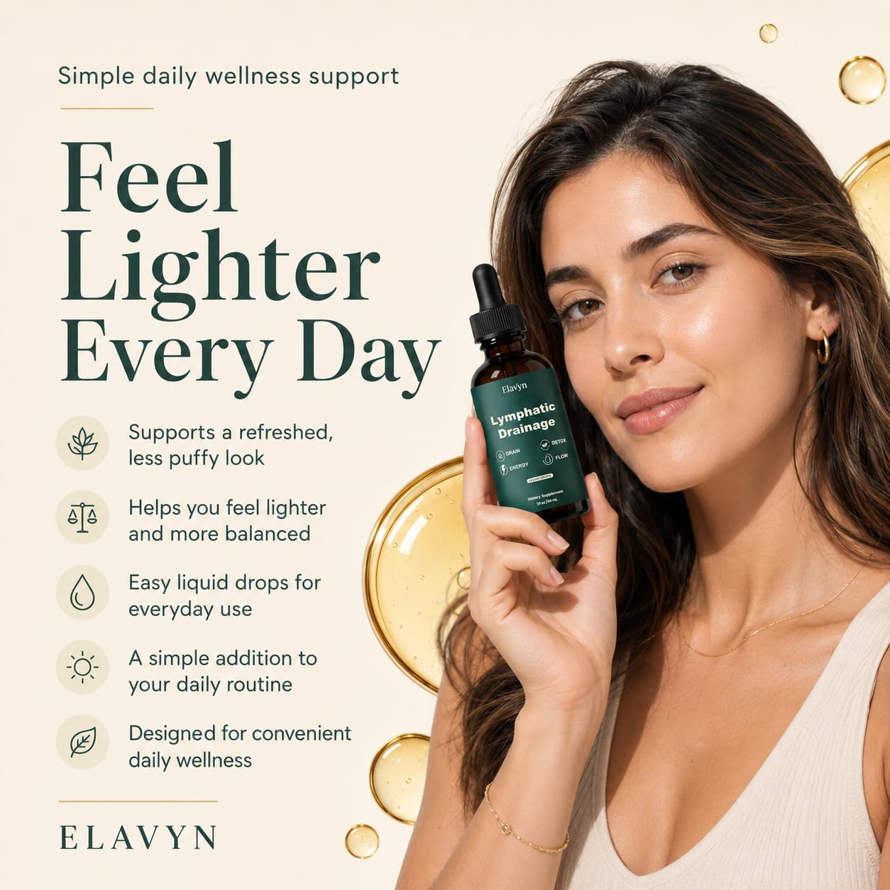 ELAVYN detalle del dosificador para medir 1 ml con precisión y comodidad