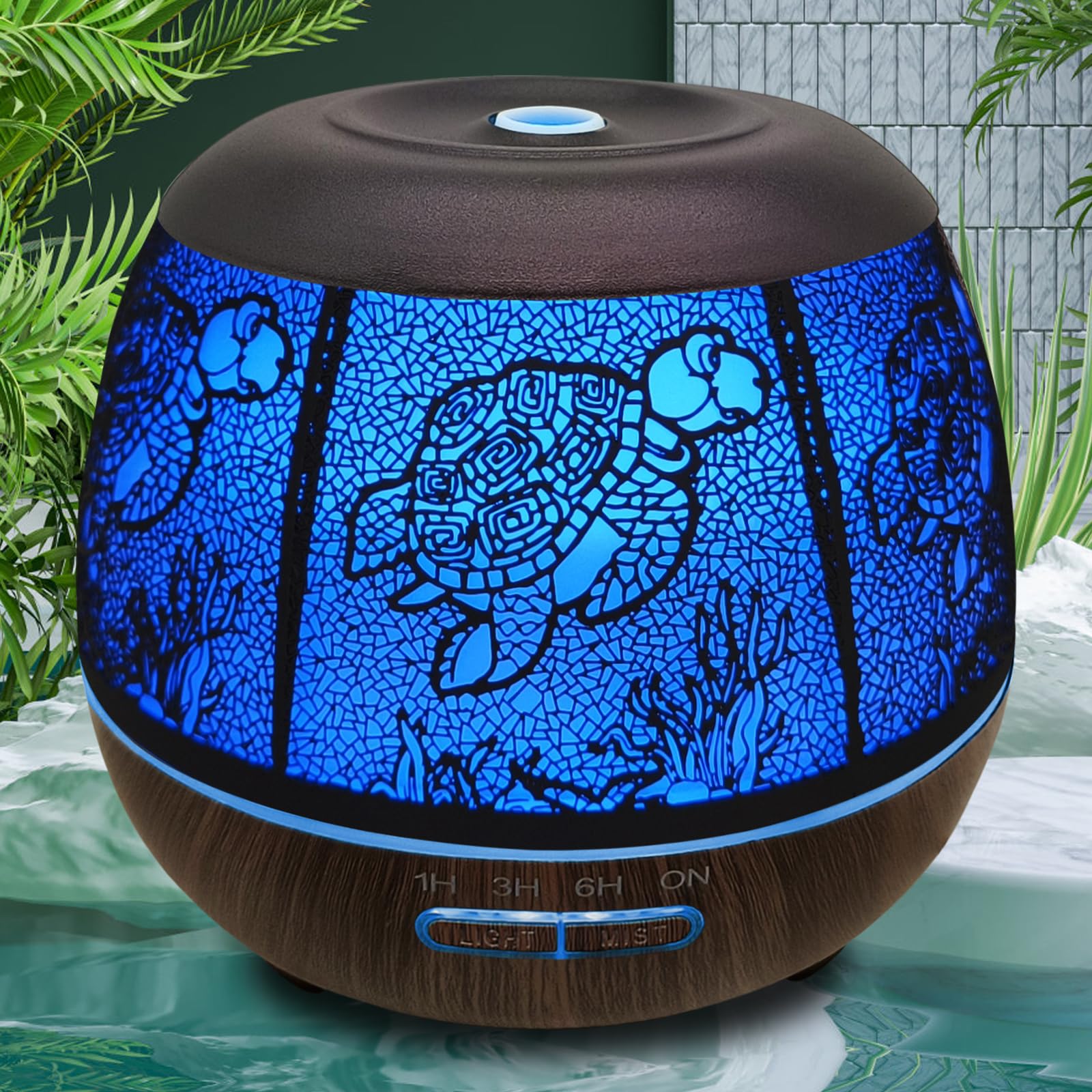 Elcxsla Turtle vista frontal metálica mostrando diseño elegante y función decorativa