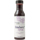 Elderberry Queen botella frontal mostrando la etiqueta orgánica y claridad del producto