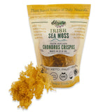 Elderwise Organics etiqueta con certificación wildcrafted y origen en Irlanda.