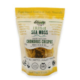 Elderwise Organics Made With Love paquete frontal de Irish Sea Moss dorado, fácil preparación.